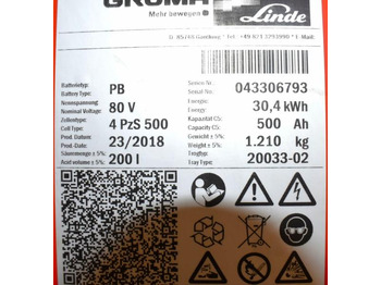 Batterij GRUMA 80 Volt 4 PzS 500 Ah: afbeelding 5