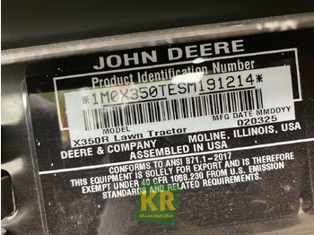 Nieuw Gazonmaaier X350R John Deere: afbeelding 4