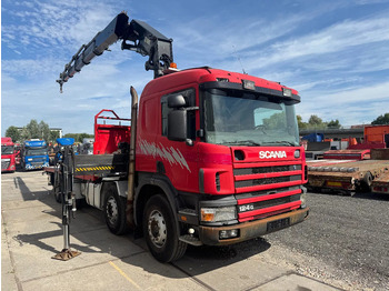Vrachtwagen met open laadbak, Kraanwagen Scania P124-400 8X2 !!HIAB 477EP 2013!! REMOTE CONTROL: afbeelding 2