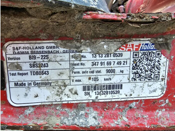 As en onderdelen voor Vrachtwagen SAF BI9-22S / SBS2243: afbeelding 4