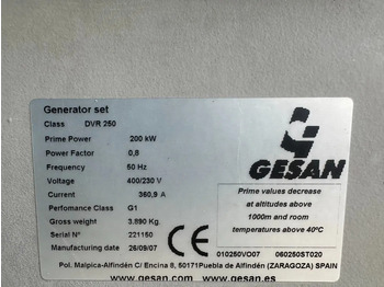 Industrie generator GESAN DVR 250 Volvo Stamford 275 kVA Silent Rental generatorset: afbeelding 3