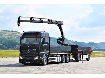 Kraanwagen, Vrachtwagen met open laadbak Mercedes-Benz ACTROS 2542 + PK18002-EH C/FUNK + Anhänger!: afbeelding 2