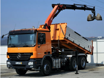 Kipper vrachtwagen Mercedes-Benz Actros 2632 Dreiseitenkipper 4,30m + Kran 6x4!: afbeelding 1