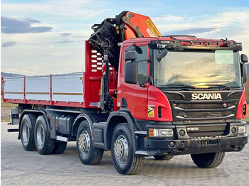 Kraanwagen, Kipper vrachtwagen Scania P 400 Kipper 6,80 m * PK 33002-EH D + FUNK * 8x4 Scania P 400 Kipper 6,80 m * PK 33002-EH D + FUNK * 8x4: afbeelding 3