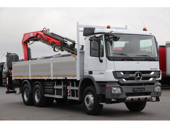 Vrachtwagen met open laadbak, Kraanwagen Mercedes-Benz ACTROS 3336: afbeelding 2