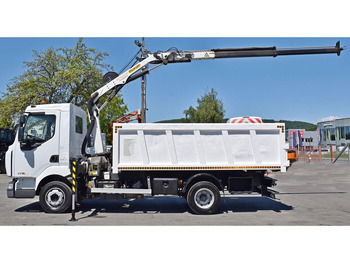 Kipper vrachtwagen, Kraanwagen Renault MIDLUM 220 DXI: afbeelding 5