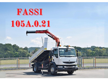 Kipper vrachtwagen RENAULT Midlum 300