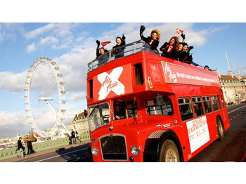 Dubbeldeksbus British Bus Tourist City Sightseeing open top traditional & modern London bu: afbeelding 2