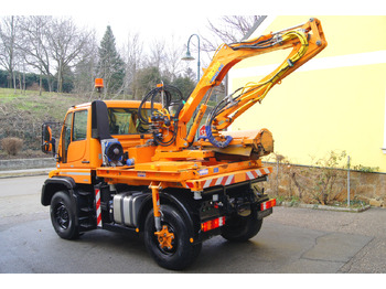 Gemeentelijke machine/ Speciaal UNIMOG Unimog U 400/TÜV/Hydrostat/Mähtür +MULAG MHU 800: afbeelding 4