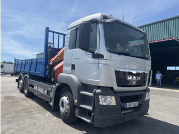 Kipper vrachtwagen, Kraanwagen CAMION GRUA Y BASCULANTE MAN 26320: afbeelding 4