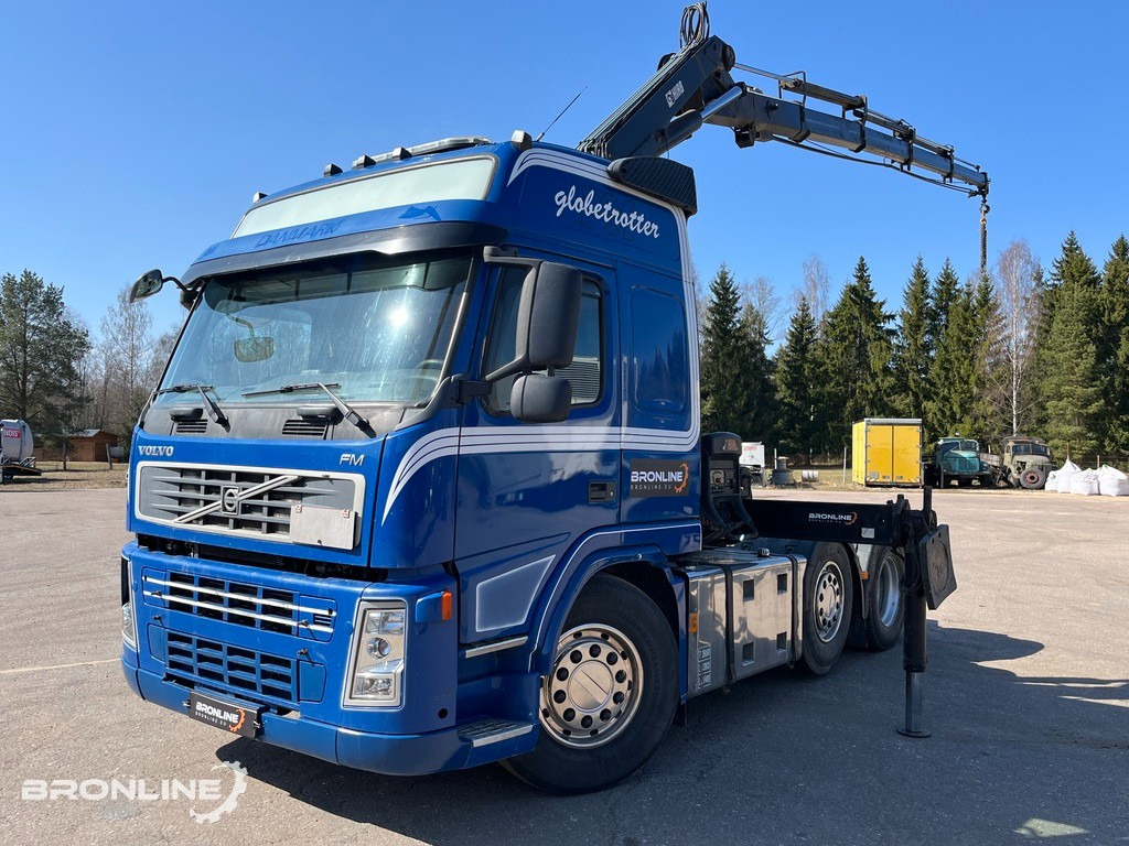 2008 VOLVO FM440 6x2+HIAB Crane+Platform trailer - Trekker, Open bak met boorden oplegger: afbeelding 1 2008 VOLVO FM440 6x2+HIAB Crane+Platform trailer - Trekker, Open bak met boorden oplegger: afbeelding 1