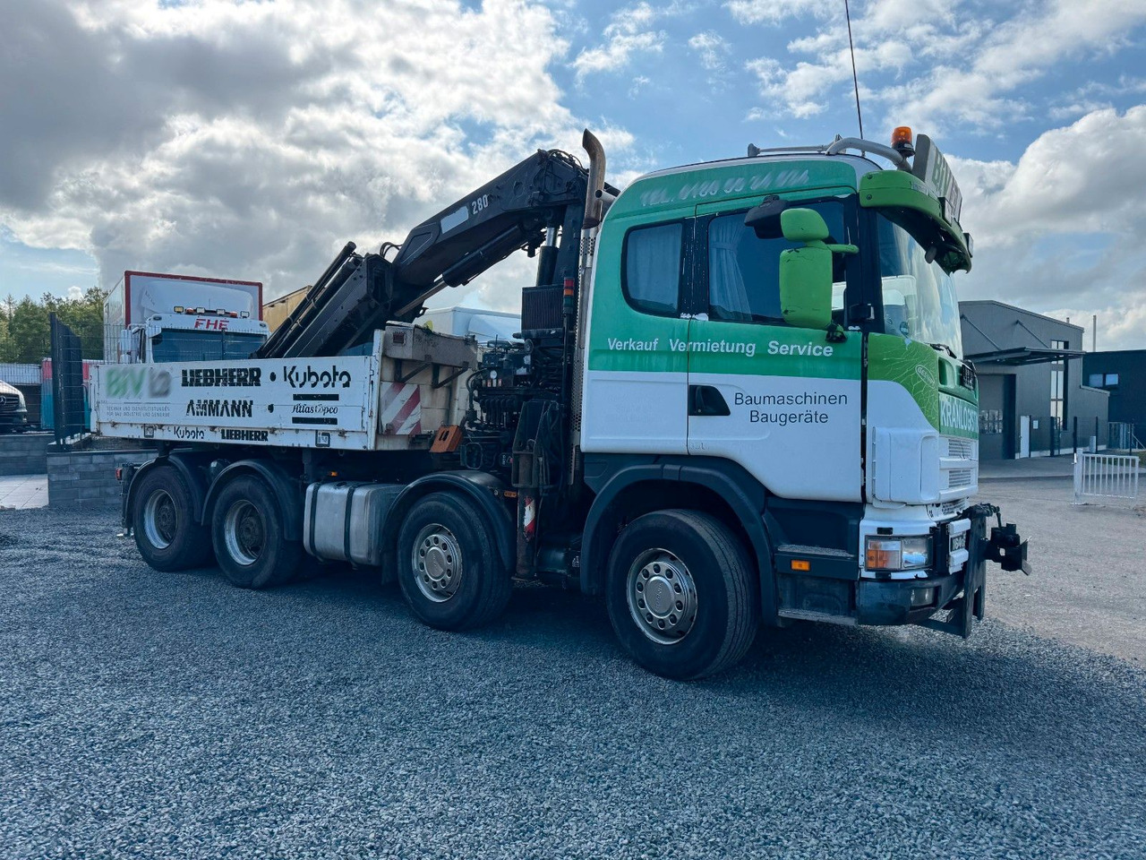 Scania 164G 580 V8 Kran Hiab 280 Retarder Sattelplatte Scania 164G 580 V8 Kran Hiab 280 Retarder Sattelplatte - Vrachtwagen met open laadbak, Kraanwagen: afbeelding 4 Scania 164G 580 V8 Kran Hiab 280 Retarder Sattelplatte Scania 164G 580 V8 Kran Hiab 280 Retarder Sattelplatte - Vrachtwagen met open laadbak, Kraanwagen: afbeelding 4