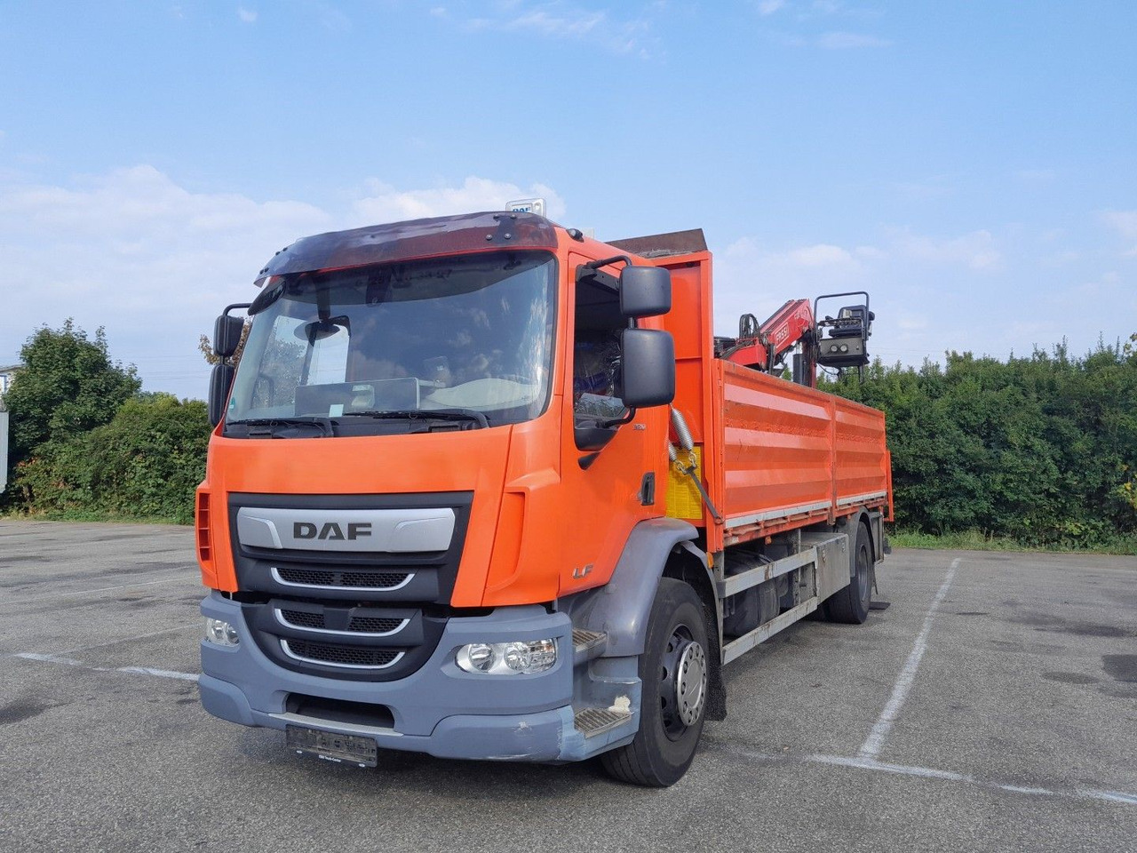 DAF FA LF 320 19t Fassi Kran - Vrachtwagen met open laadbak, Kraanwagen: afbeelding 1 DAF FA LF 320 19t Fassi Kran - Vrachtwagen met open laadbak, Kraanwagen: afbeelding 1