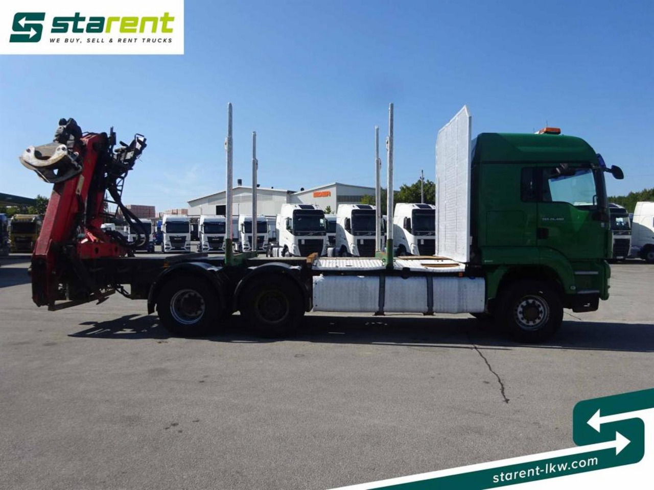MAN TGS 26.480 6x6 Holzaufbau mit Kran, Palfinger 120Z - Houttransport: afbeelding 4 MAN TGS 26.480 6x6 Holzaufbau mit Kran, Palfinger 120Z - Houttransport: afbeelding 4