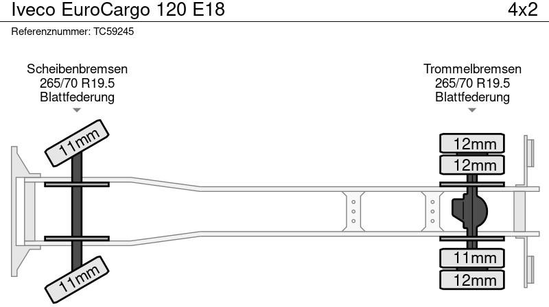 Iveco EuroCargo 120 E18 - Chassis vrachtwagen: afbeelding 4 Iveco EuroCargo 120 E18 - Chassis vrachtwagen: afbeelding 4