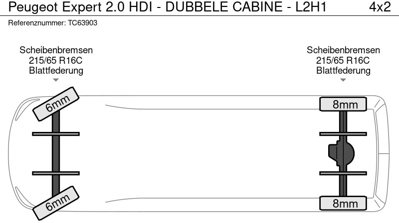Leasing Peugeot Expert 2.0 HDI - DUBBELE CABINE - L2H1 Peugeot Expert 2.0 HDI - DUBBELE CABINE - L2H1: afbeelding 7