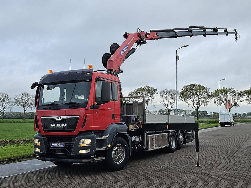 MAN 26.320 TGS 6X2-4 HMF 2820 K6 - Vrachtwagen met open laadbak, Kraanwagen: afbeelding 2 MAN 26.320 TGS 6X2-4 HMF 2820 K6 - Vrachtwagen met open laadbak, Kraanwagen: afbeelding 2