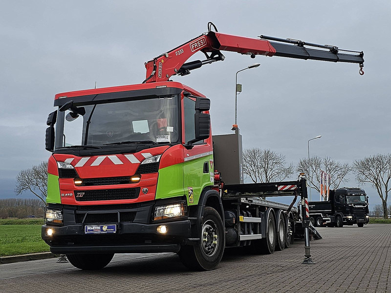 Scania P410 CNG GAS FASSI F235 - Vrachtwagen met open laadbak, Kraanwagen: afbeelding 1 Scania P410 CNG GAS FASSI F235 - Vrachtwagen met open laadbak, Kraanwagen: afbeelding 1