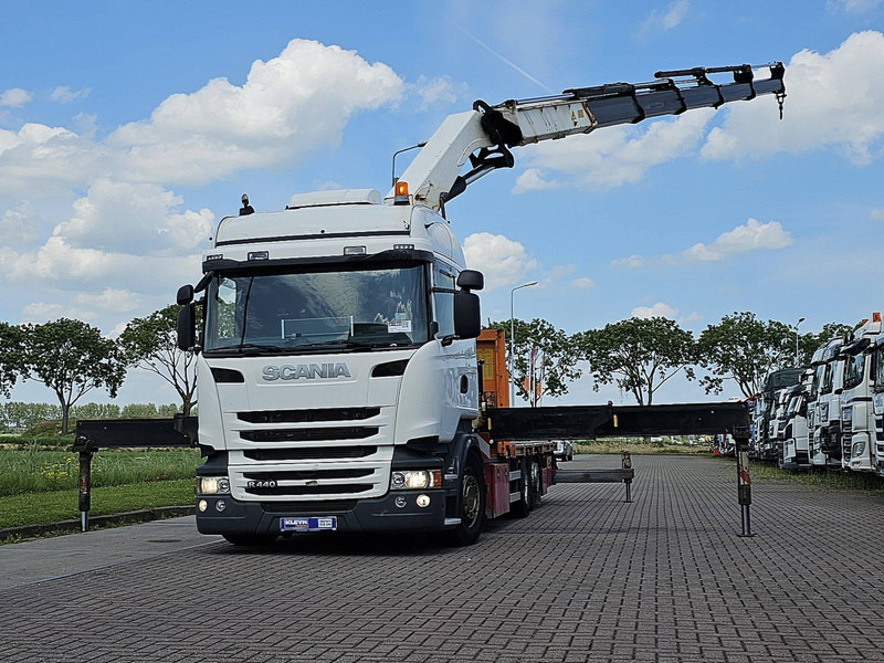 Scania R440 6X2*4 HMF 5020 K5 - Vrachtwagen met open laadbak, Kraanwagen: afbeelding 1 Scania R440 6X2*4 HMF 5020 K5 - Vrachtwagen met open laadbak, Kraanwagen: afbeelding 1