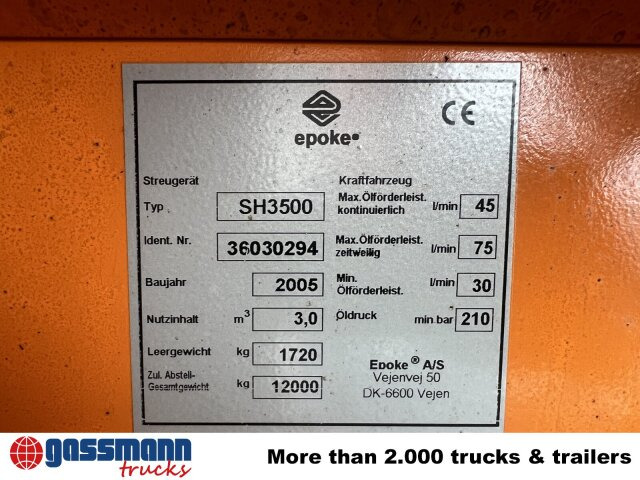 Aufsatzsalzstreuer SH3500 ca. 3m³ - Zout/ Zandstrooier: afbeelding 2 Aufsatzsalzstreuer SH3500 ca. 3m³ - Zout/ Zandstrooier: afbeelding 2