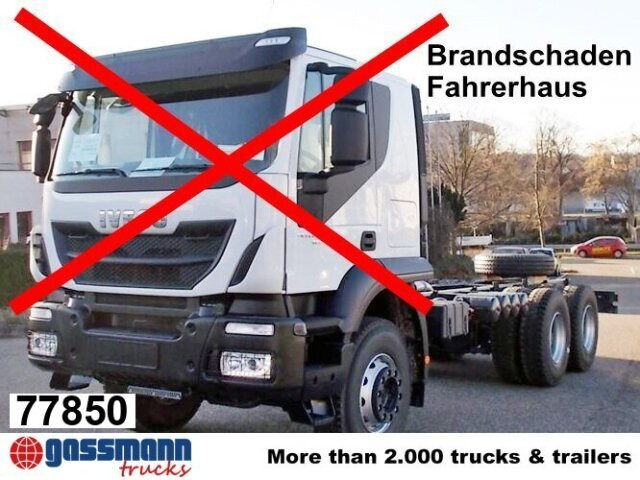 Iveco Trakker AD260T45 6x4, BRANDSCHADEN FAHRERHAUS! - Chassis vrachtwagen: afbeelding 1 Iveco Trakker AD260T45 6x4, BRANDSCHADEN FAHRERHAUS! - Chassis vrachtwagen: afbeelding 1