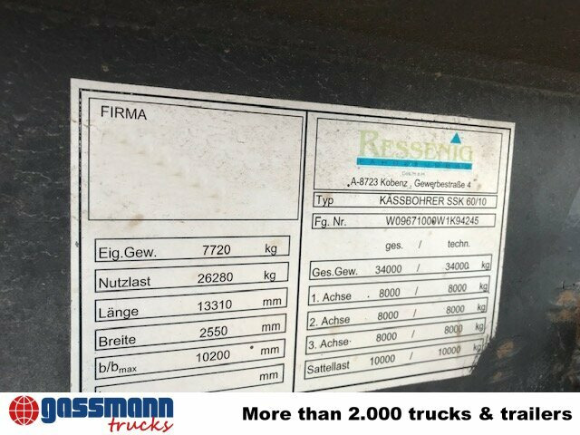 Bulkoplegger voor het vervoer van silo Kässbohrer Kässbohrer SSK 60/10-24 ADR, 60 cbm,: afbeelding 7