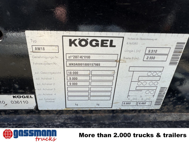 Kögel AW 18 - Containertransporter/ Wissellaadbak aanhangwagen: afbeelding 2 Kögel AW 18 - Containertransporter/ Wissellaadbak aanhangwagen: afbeelding 2