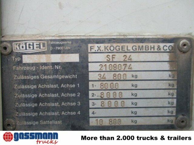 Kögel SF 24 Kofferauflieger, gelenkte Achse, Rolltor, - Gesloten oplegger: afbeelding 4 Kögel SF 24 Kofferauflieger, gelenkte Achse, Rolltor, - Gesloten oplegger: afbeelding 4