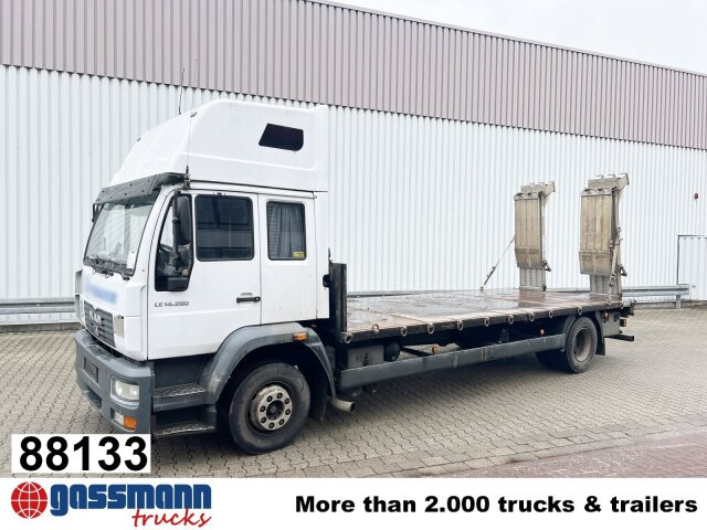 MAN LE 14.280 4x2 L, Maschinentransporter, 2x AHK - Vrachtwagen met open laadbak: afbeelding 1 MAN LE 14.280 4x2 L, Maschinentransporter, 2x AHK - Vrachtwagen met open laadbak: afbeelding 1