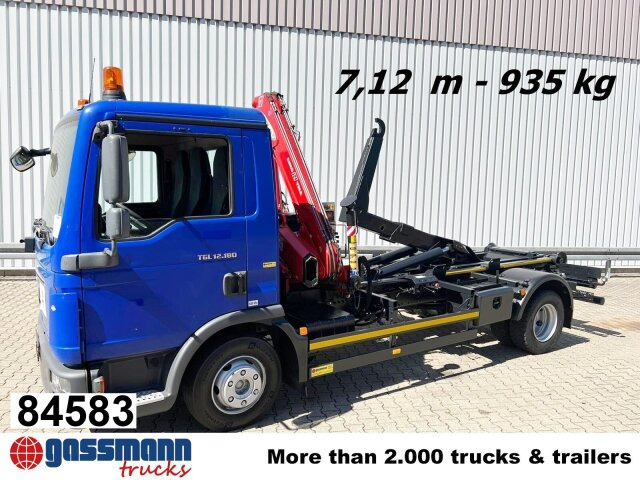 MAN TGL 12.180/210 4x2 BB, City-Abroller, Kran AMCO - Haakarmsysteem vrachtwagen, Kraanwagen: afbeelding 1 MAN TGL 12.180/210 4x2 BB, City-Abroller, Kran AMCO - Haakarmsysteem vrachtwagen, Kraanwagen: afbeelding 1