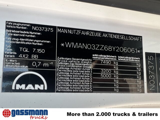 MAN TGL 7.150 4x2 BB mit LBW BÄR - Vrachtwagen met open laadbak: afbeelding 4 MAN TGL 7.150 4x2 BB mit LBW BÄR - Vrachtwagen met open laadbak: afbeelding 4