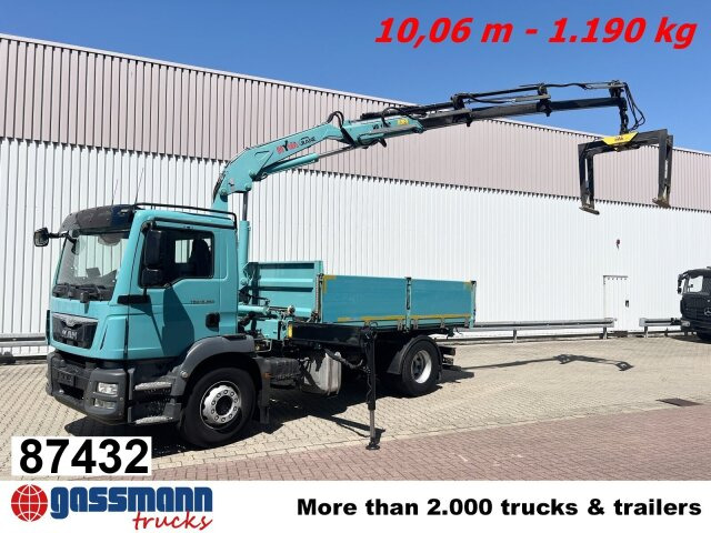 MAN TGM 18.290 4X2 BL mit Kran Hyva HB 150C - Kipper vrachtwagen, Kraanwagen: afbeelding 1 MAN TGM 18.290 4X2 BL mit Kran Hyva HB 150C - Kipper vrachtwagen, Kraanwagen: afbeelding 1