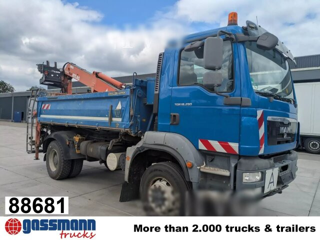 MAN TGM 18.290 4X4 BB, EEV, Heckkran Atlas AK - Kipper vrachtwagen, Kraanwagen: afbeelding 1 MAN TGM 18.290 4X4 BB, EEV, Heckkran Atlas AK - Kipper vrachtwagen, Kraanwagen: afbeelding 1