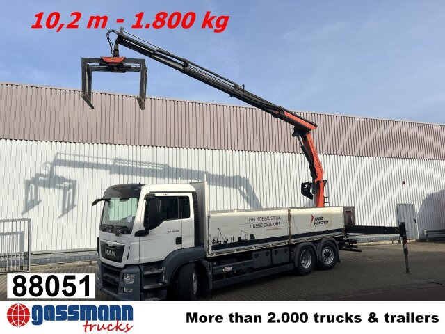 MAN TGS 26.400 6x2-4 LL, Navi, Lenk-/Liftachse, - Vrachtwagen met open laadbak, Kraanwagen: afbeelding 1 MAN TGS 26.400 6x2-4 LL, Navi, Lenk-/Liftachse, - Vrachtwagen met open laadbak, Kraanwagen: afbeelding 1