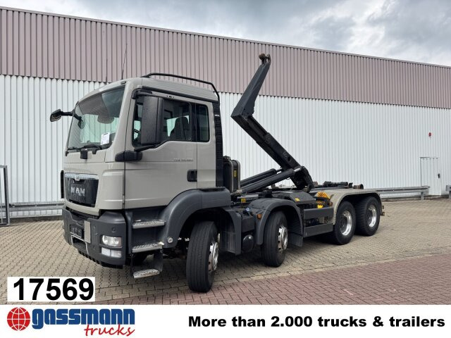 MAN TGS 35.480 8x4 BL, Meiller RK 30.62 bis 6,5 m - Haakarmsysteem vrachtwagen: afbeelding 1 MAN TGS 35.480 8x4 BL, Meiller RK 30.62 bis 6,5 m - Haakarmsysteem vrachtwagen: afbeelding 1