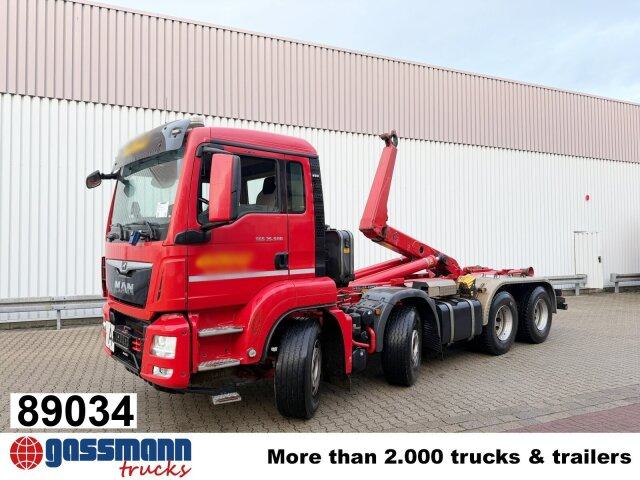 MAN TGS 35.500 8x4 BB, Pritarder, Meiller RK 30.65 - Haakarmsysteem vrachtwagen: afbeelding 1 MAN TGS 35.500 8x4 BB, Pritarder, Meiller RK 30.65 - Haakarmsysteem vrachtwagen: afbeelding 1