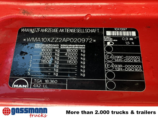 MAN TGX 18.360 4X2 LL, Fahrschule - Containertransporter/ Wissellaadbak vrachtwagen: afbeelding 3 MAN TGX 18.360 4X2 LL, Fahrschule - Containertransporter/ Wissellaadbak vrachtwagen: afbeelding 3