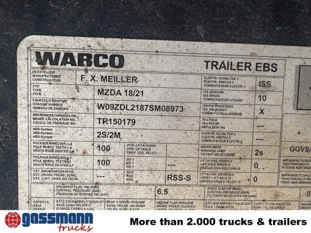 Meiller Meiller MZDA 18/2, geteilte Bordwände - Kipper aanhangwagen: afbeelding 3 Meiller Meiller MZDA 18/2, geteilte Bordwände - Kipper aanhangwagen: afbeelding 3