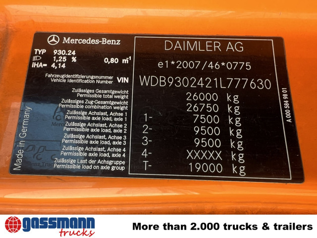 Mercedes-Benz Actros 2641/48 L 6x4, Seilabroller, Haller - Vuilniswagen: afbeelding 3 Mercedes-Benz Actros 2641/48 L 6x4, Seilabroller, Haller - Vuilniswagen: afbeelding 3