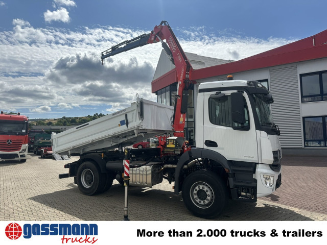 Nieuw Kipper vrachtwagen, Kraanwagen Mercedes-Benz Arocs 1835 K 4x2, Multimedia Cockpit, Navi, Kran: afbeelding 8