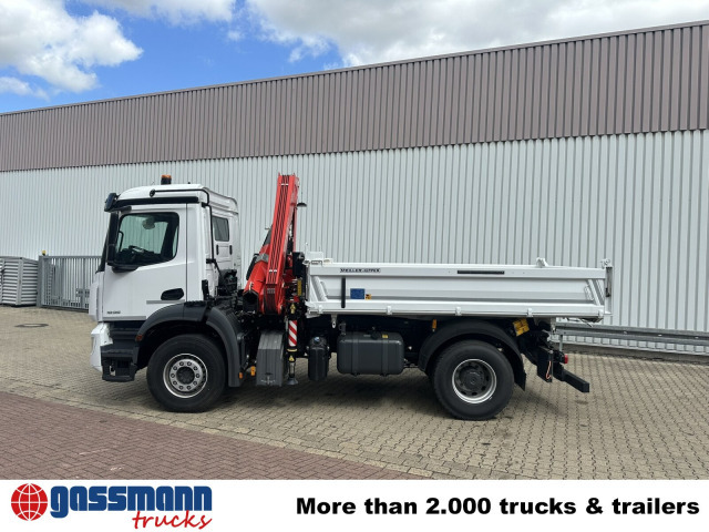 Nieuw Kipper vrachtwagen, Kraanwagen Mercedes-Benz Arocs 1835 K 4x2, Multimedia Cockpit, Navi, Kran: afbeelding 15