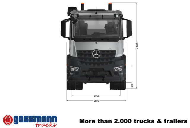 Mercedes-Benz Arocs 3253 L 8x4/4, MultimediaCockpit, Navi, - Chassis vrachtwagen: afbeelding 3 Mercedes-Benz Arocs 3253 L 8x4/4, MultimediaCockpit, Navi, - Chassis vrachtwagen: afbeelding 3