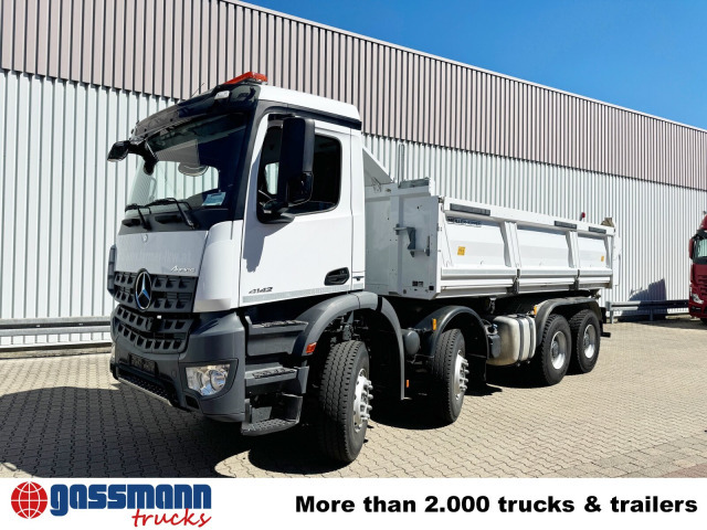 Kipper vrachtwagen Mercedes-Benz Arocs 4142/48 K 8x4/4, Meiller Bordmatik links: afbeelding 8