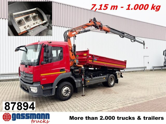 Mercedes-Benz Atego 1221 K 4x2 mit Kran Atlas AK 75.2, Funk, - Kipper vrachtwagen, Kraanwagen: afbeelding 1 Mercedes-Benz Atego 1221 K 4x2 mit Kran Atlas AK 75.2, Funk, - Kipper vrachtwagen, Kraanwagen: afbeelding 1