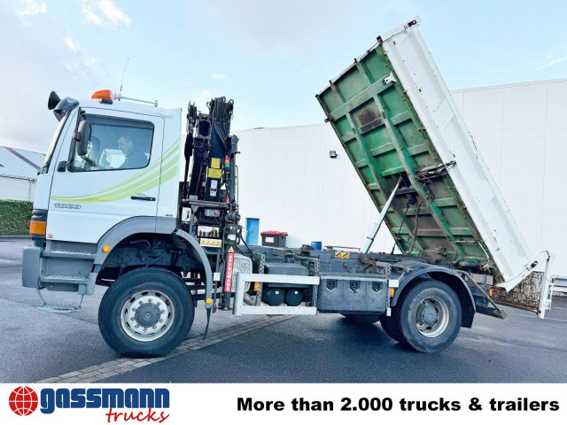 Kipper vrachtwagen, Kraanwagen Mercedes-Benz Atego 1823AK 4x4, Kran HIAB, Bordmatik: afbeelding 9