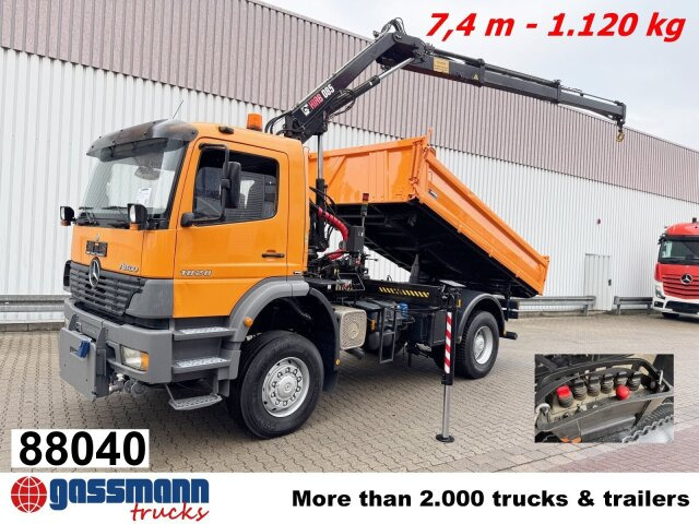 Mercedes-Benz Atego 1828 AK 4x4, Winterdienstausstattung, Kran - Kipper vrachtwagen, Kraanwagen: afbeelding 1 Mercedes-Benz Atego 1828 AK 4x4, Winterdienstausstattung, Kran - Kipper vrachtwagen, Kraanwagen: afbeelding 1