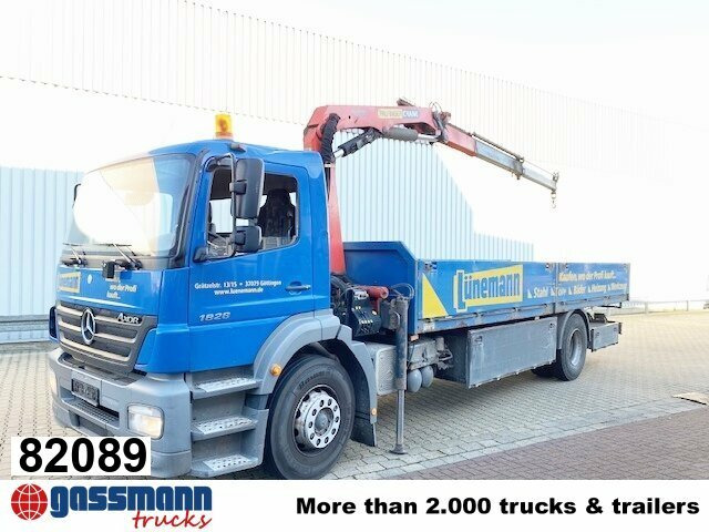 Mercedes-Benz Axor 1828 L 4x2 mit Kran Palfinger PK 9501, Funk - Vrachtwagen met open laadbak, Kraanwagen: afbeelding 1 Mercedes-Benz Axor 1828 L 4x2 mit Kran Palfinger PK 9501, Funk - Vrachtwagen met open laadbak, Kraanwagen: afbeelding 1