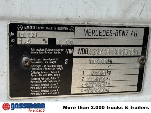 Mercedes-Benz SK 1827L 4x2 - Vrachtwagen met open laadbak: afbeelding 5 Mercedes-Benz SK 1827L 4x2 - Vrachtwagen met open laadbak: afbeelding 5