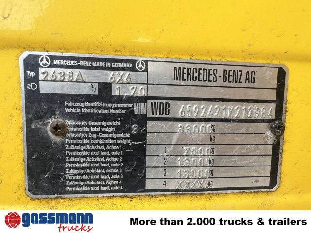 Chassis vrachtwagen Mercedes-Benz SK II 2638/44 A 6x6, V8, Retarder: afbeelding 10
