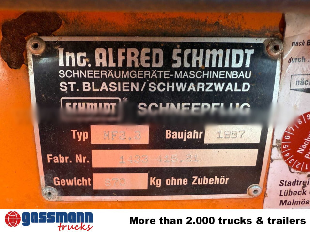 Schmidt MF 3.3 Schneepflug - Sneeuwschuif: afbeelding 2 Schmidt MF 3.3 Schneepflug - Sneeuwschuif: afbeelding 2